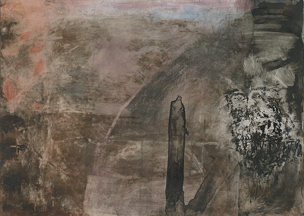 Shadows on a lit screen,